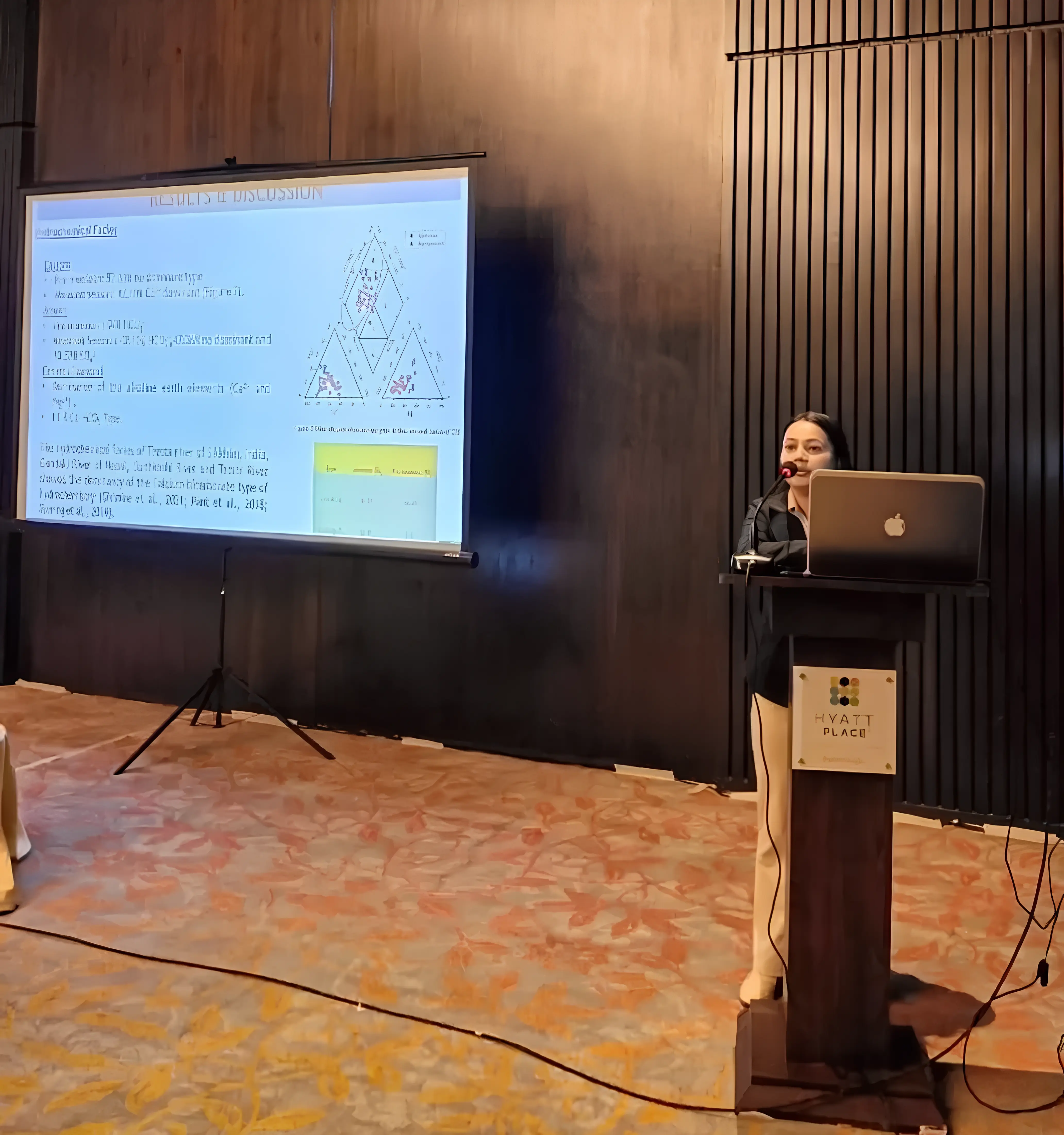 Somy Bhattarai presenting environmental research